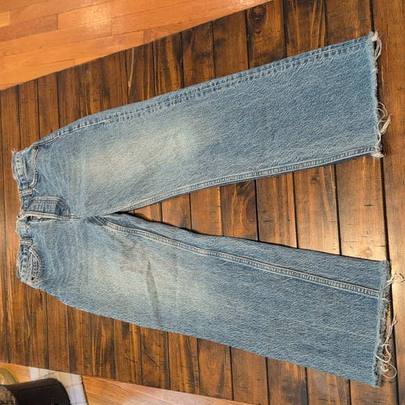 Reformation Cynthia High Rise Straight Jeans Frayed Hem - Picture 4 of 15